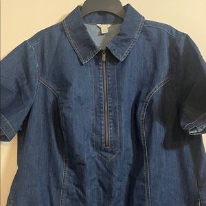 Cato’s Women’s Blue Denim Short Sleeve Dress Size 14/16W